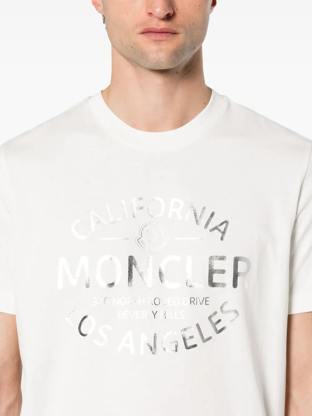 T-shirts Printed Logo T-Shirt Moncler White Man