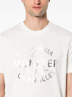 T-shirts Printed Logo T-Shirt Moncler White Man