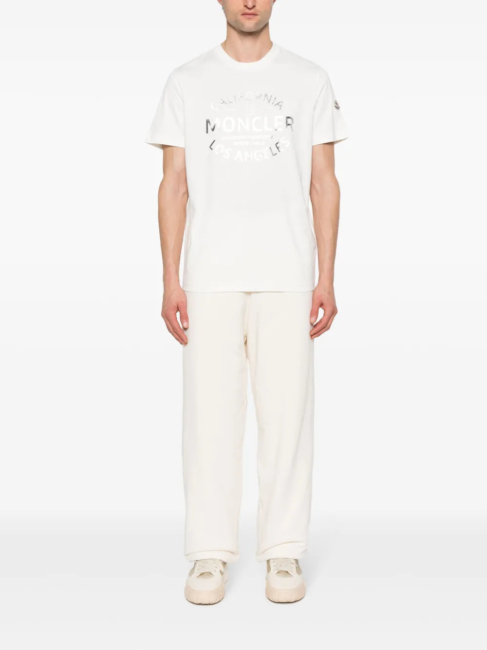 T-shirts Printed Logo T-Shirt Moncler White Man