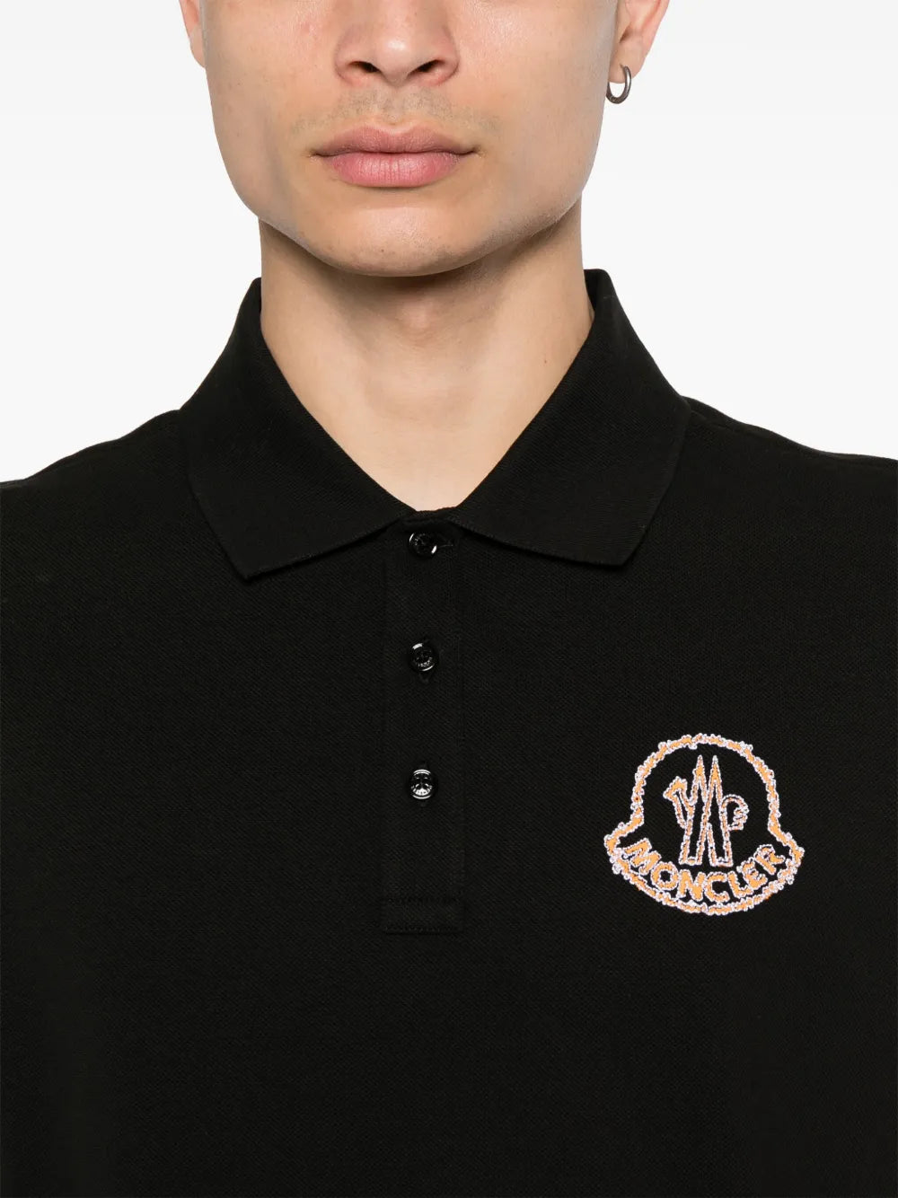 Polo shirts Logo Polo Moncler Black Man