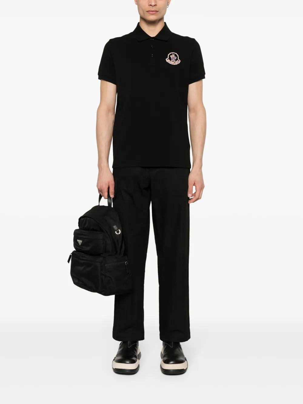 Polo shirts Logo Polo Moncler Black Man