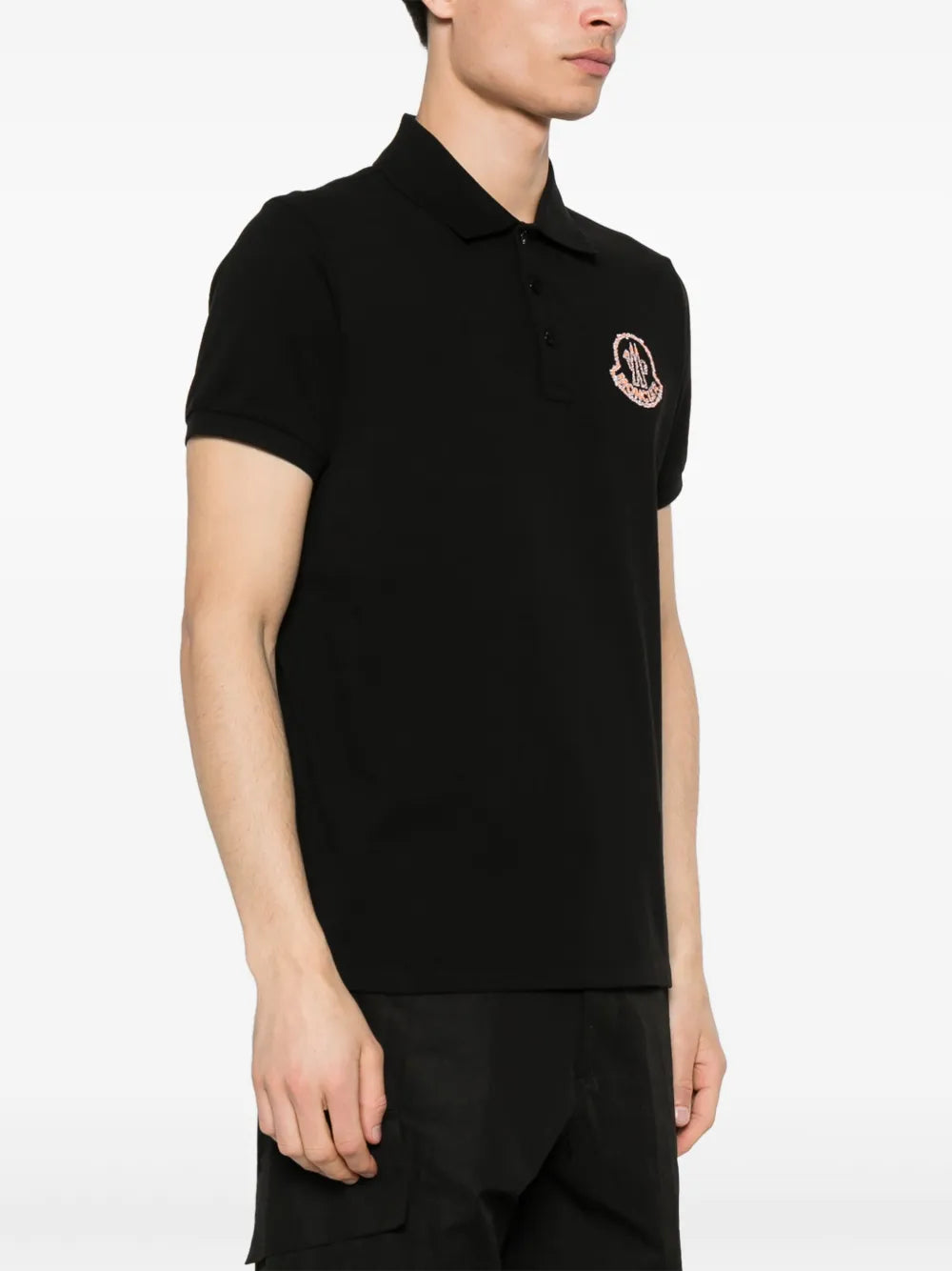 Polo shirts Logo Polo Moncler Black Man
