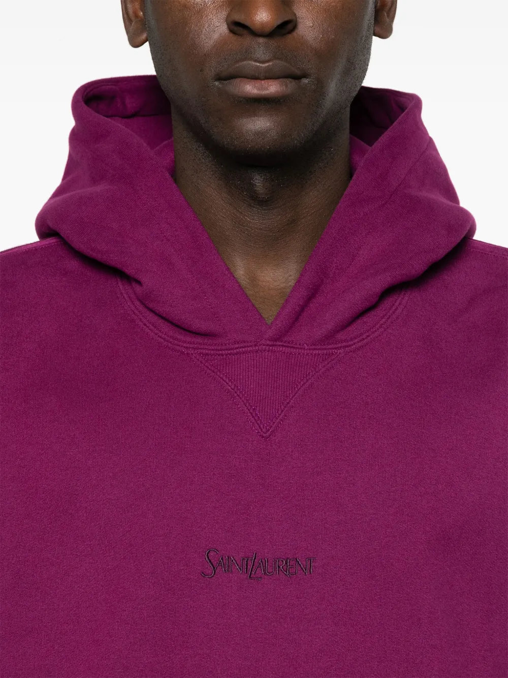 Sweatshirts Sweat à capuche à logo Saint Laurent Violet Homme
