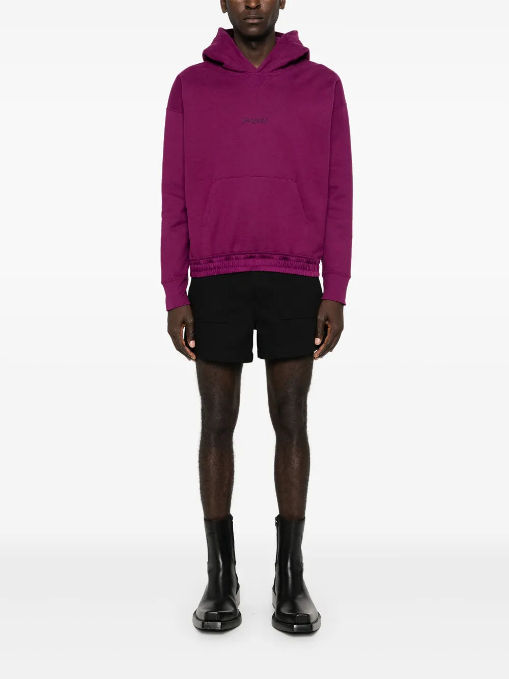 Sweatshirts Sweat à capuche à logo Saint Laurent Violet Homme