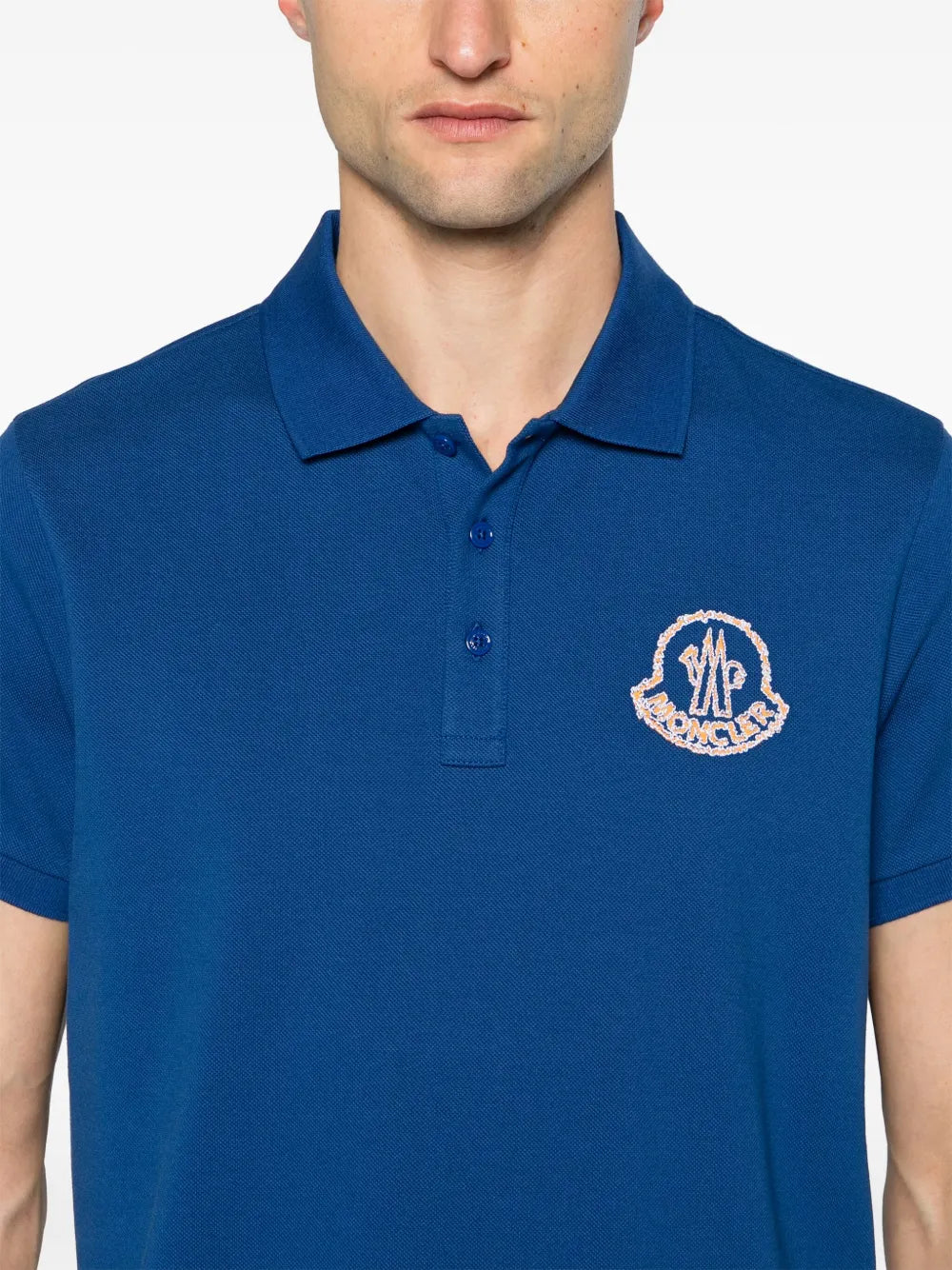 Polo shirts Logo Polo Moncler Dark blue Man