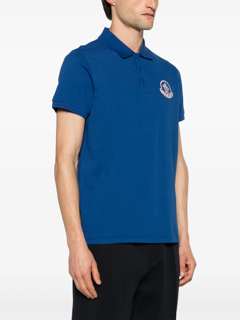Polo shirts Logo Polo Moncler Dark blue Man