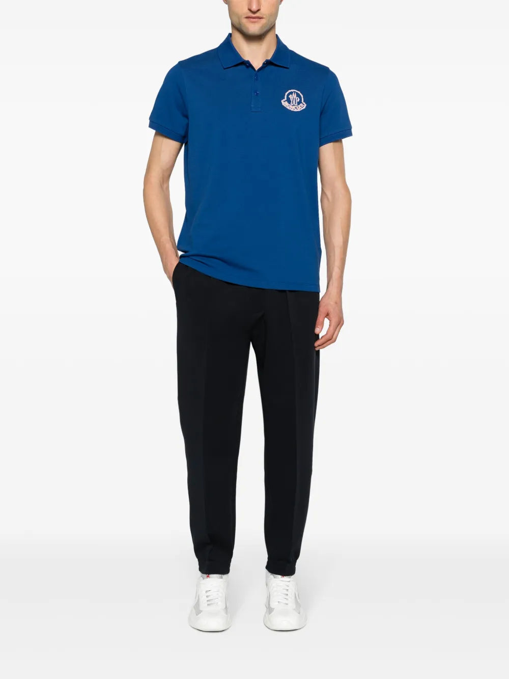 Polo shirts Logo Polo Moncler Dark blue Man