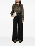 Hemden FF Braune Seidenbluse Fendi Braun Femme