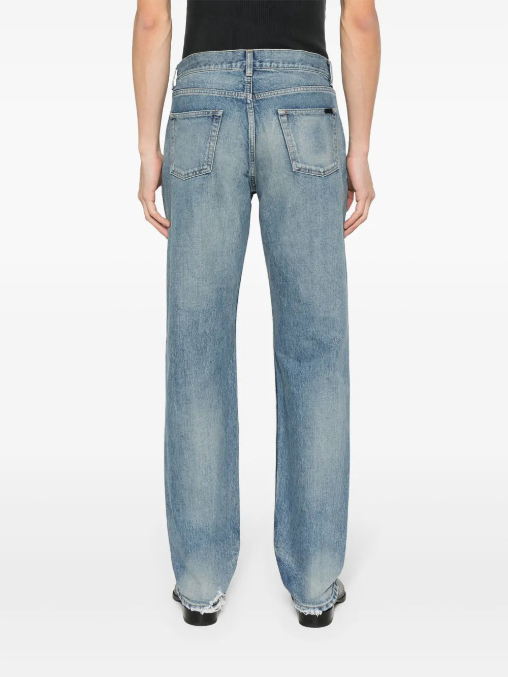 Pantaloni Jeans a gamba dritta Saint Laurent Blu Homme