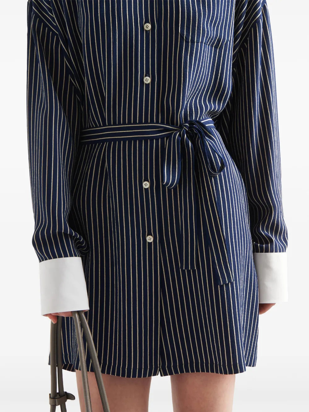 Shirts Oversized Striped Shirt Prada Dark blue Women