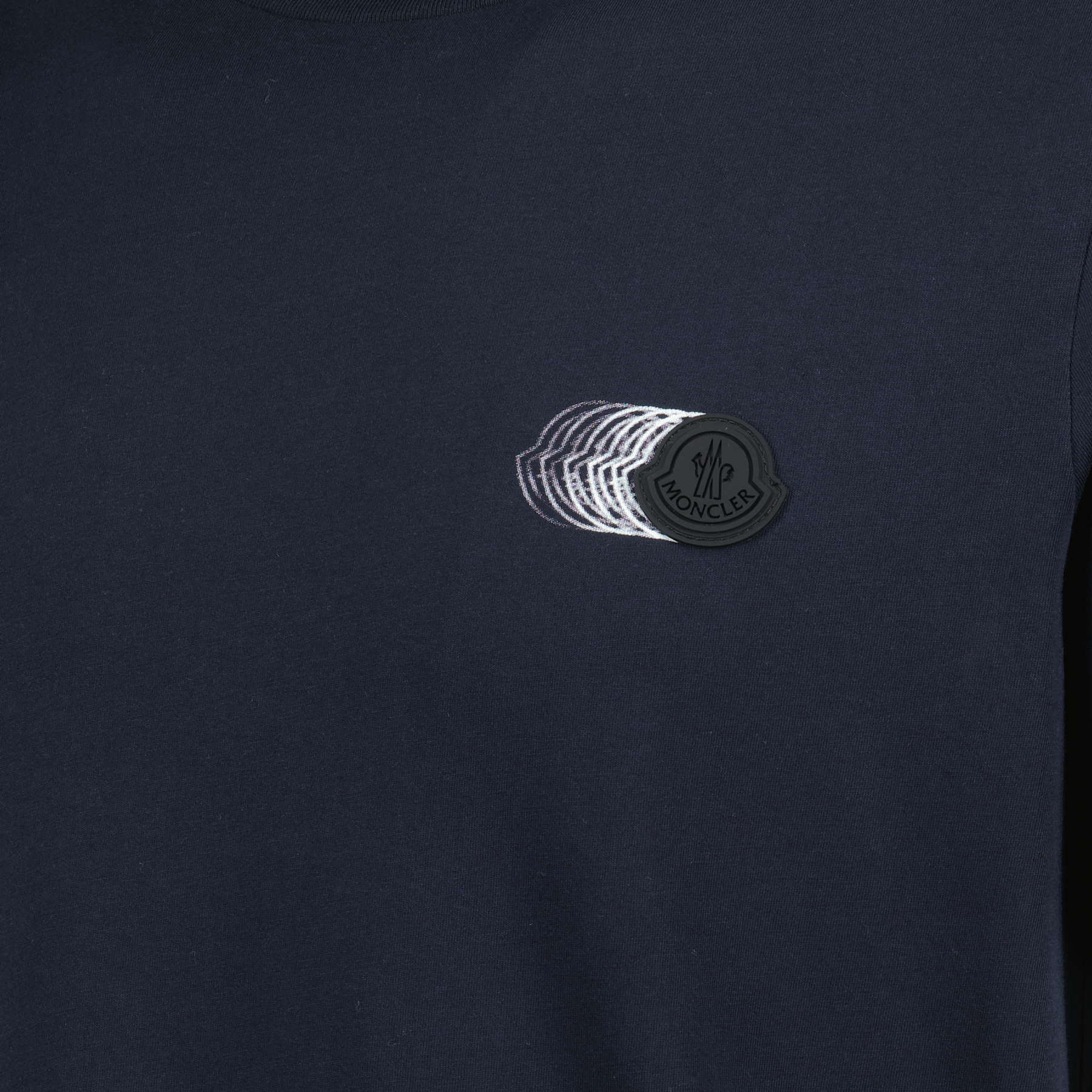 T-shirts Faded Logo Print T-shirt Moncler Dark blue Homme