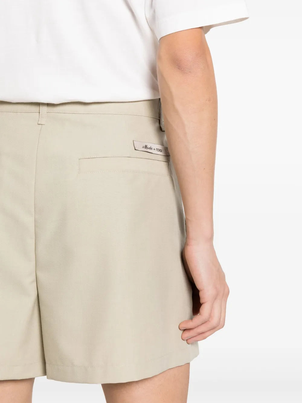Shorts Wool Shorts Fendi Beige Homme