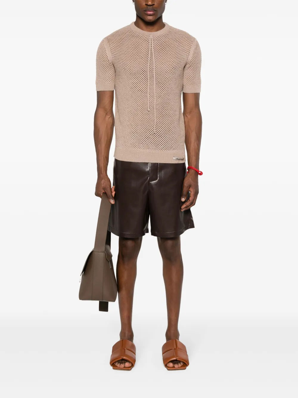 Camisetas Sweater em Malha Fendi Bege Homme