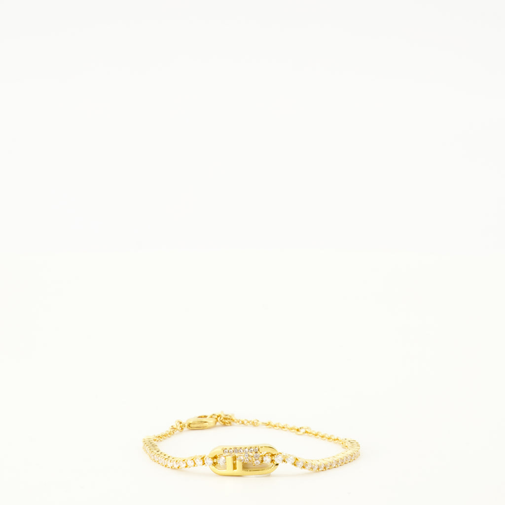 Bijoux Fendi O'Clock Goldarmband mit Kristallen Fendi Doré Femme