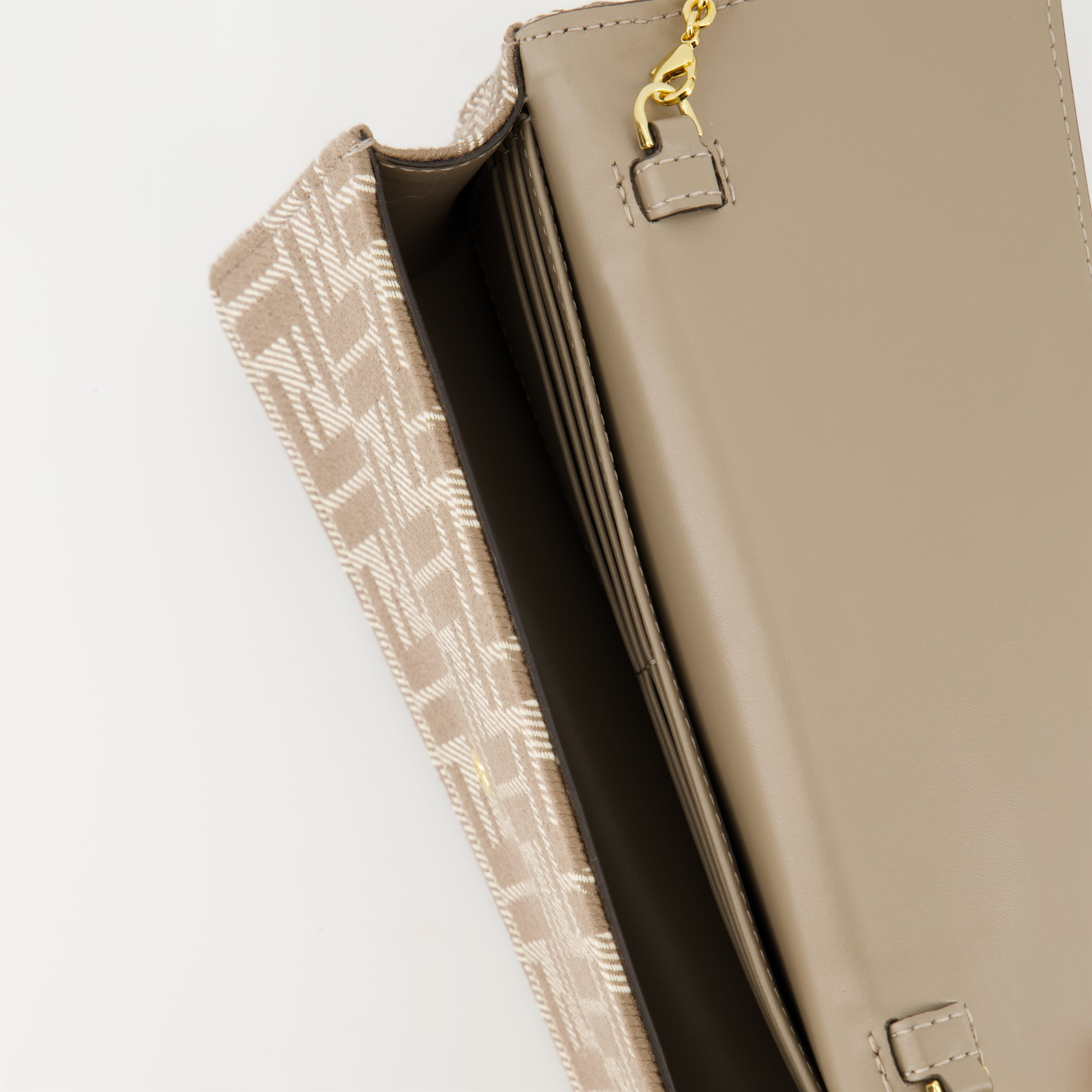 Handtaschen und schultertaschen Baguette Geldbörse mit Kette Fendi Beige Femme