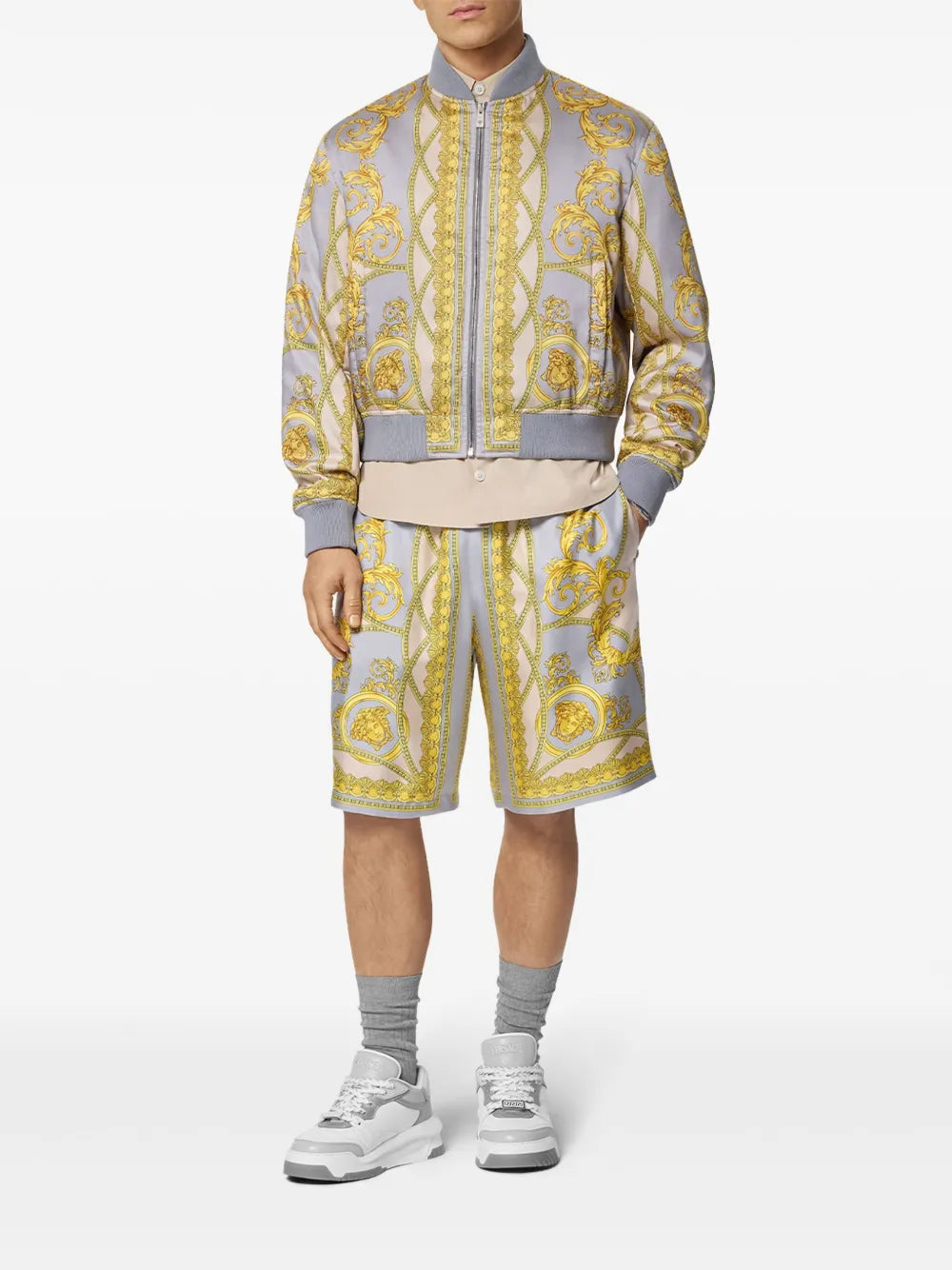 Giacche Bomber La Coupe des Dieux Versace Blu Homme