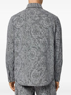 Camisas Camisa Overshirt Barocco Versace Gris Hombres