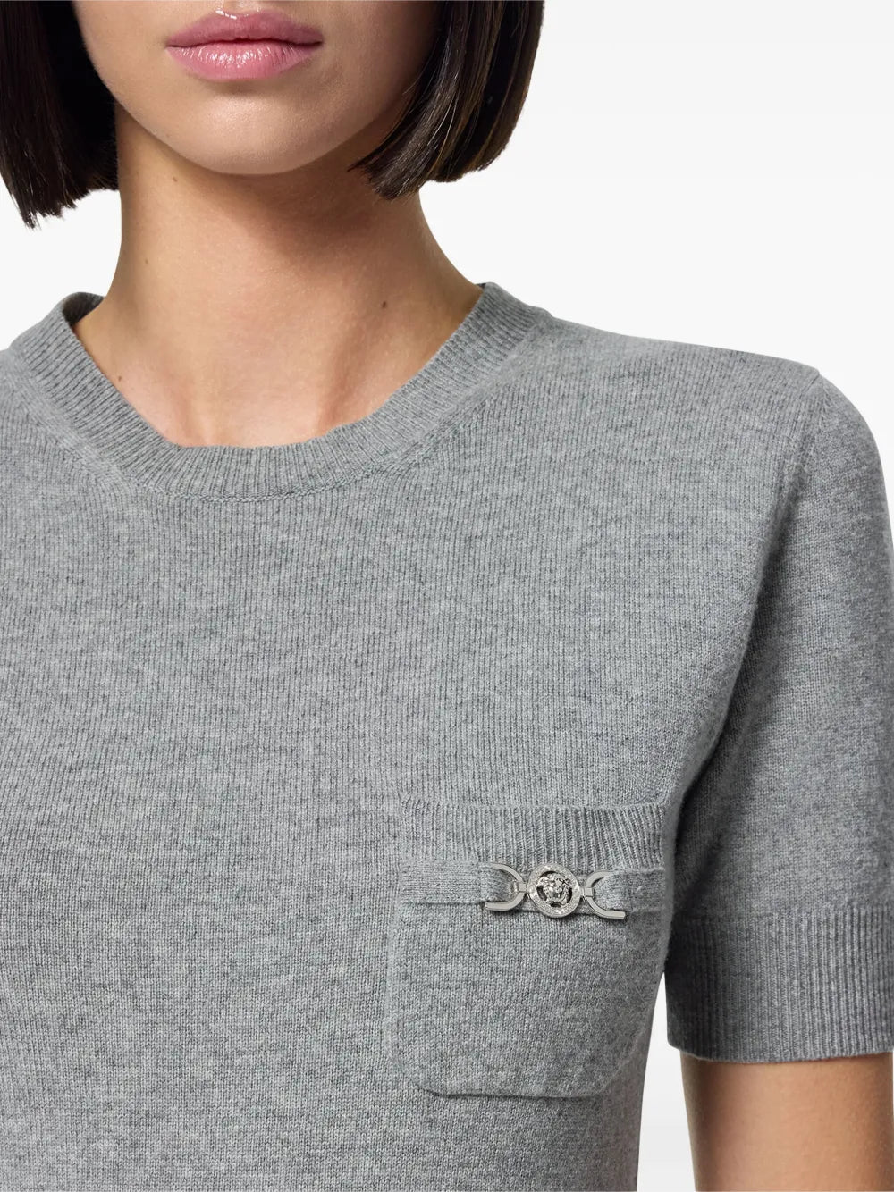 T-shirts Haut en cachemire Versace Gris Femme