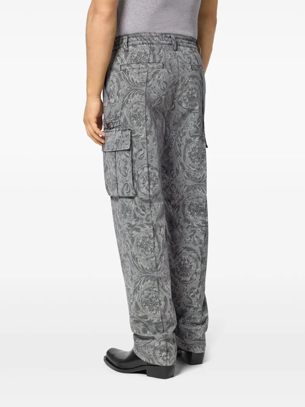 Pantalons Pantalon Barocco Versace Gris Homme