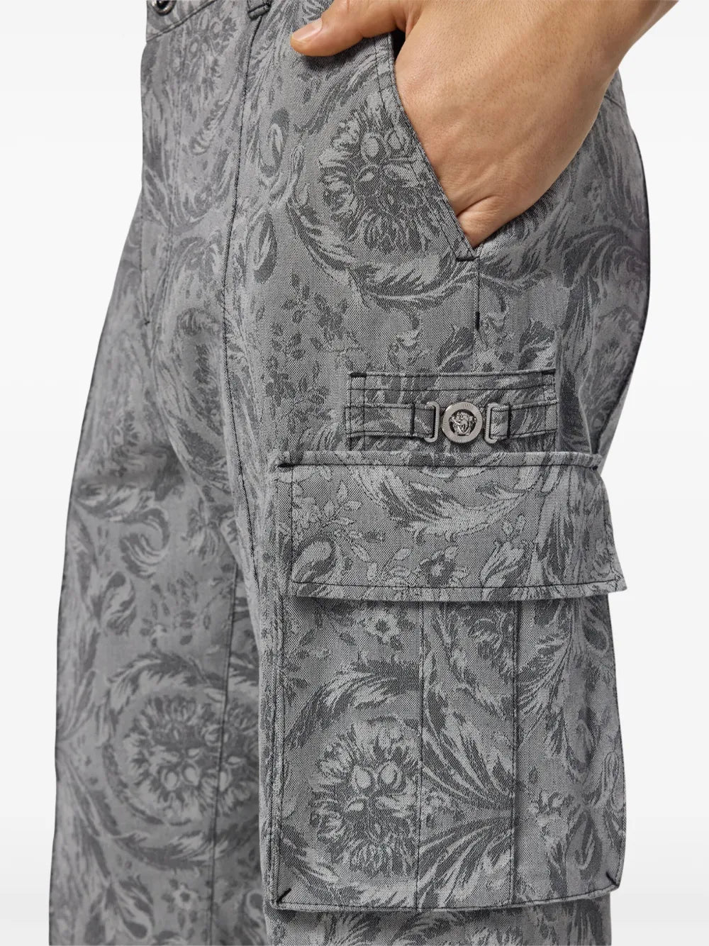 Pantalons Pantalon Barocco Versace Gris Homme