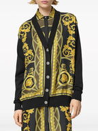 Malhas Cardigan Barocco Coupe des Dieux Versace Amarelo Femme