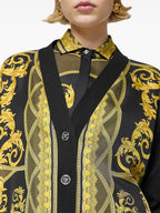 Malhas Cardigan Barocco Coupe des Dieux Versace Amarelo Femme