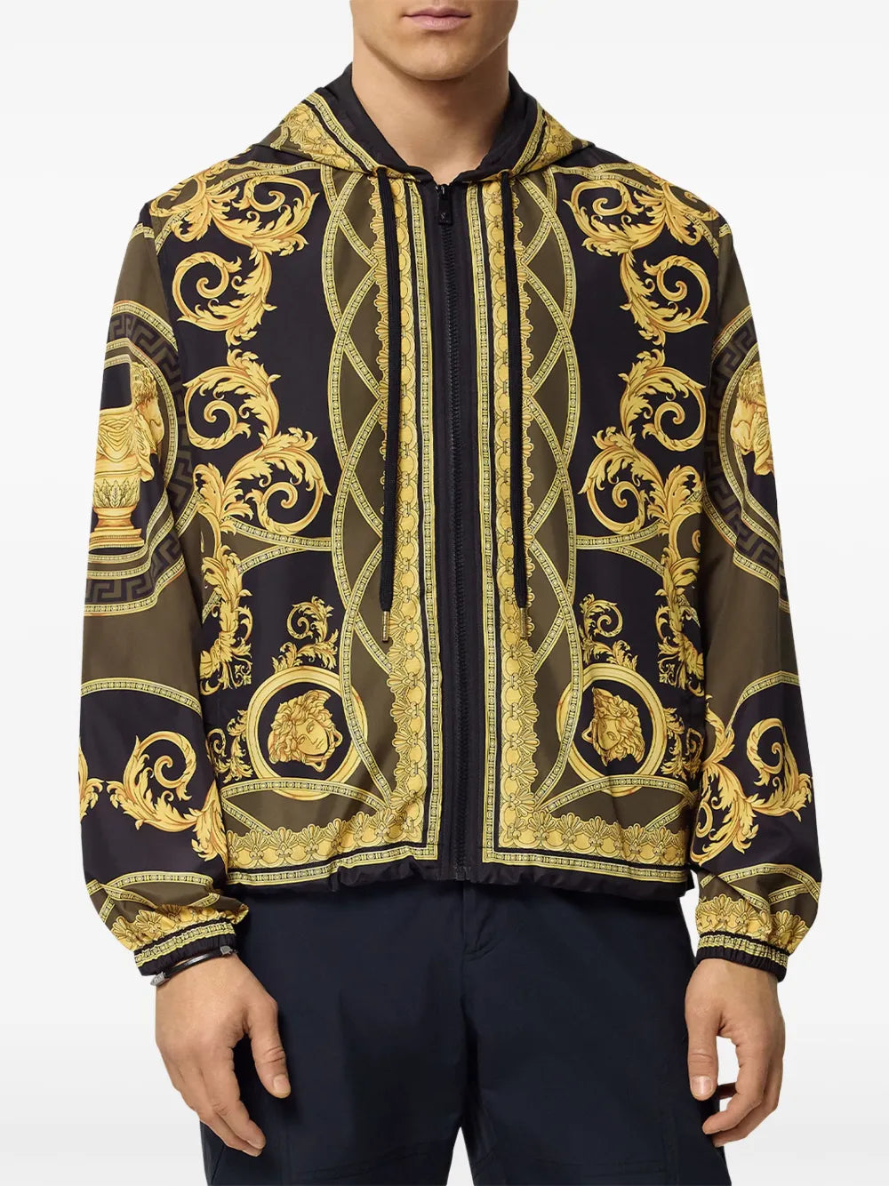 Vestes Coupe-vent Barocco Versace Jaune Homme