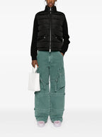 Jackets Two-tone quilted jacket Moncler Black Femme