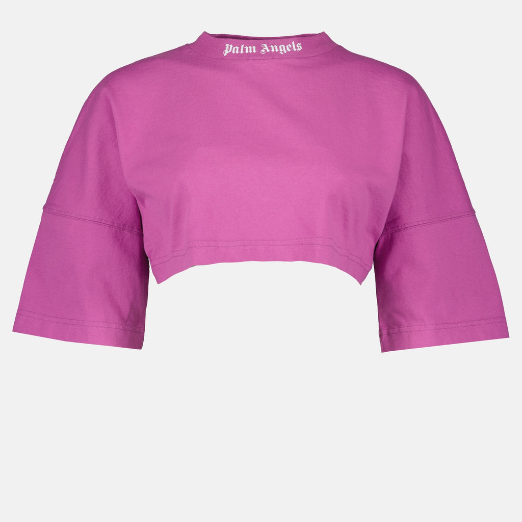 T-shirt PWAA054S23JER001 3701 purple whi Palm Angels Viola Femme