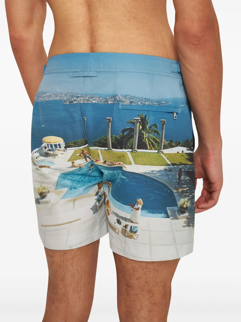 Beachwear Short de bain Bulldog photographic Orlebar Brown Bleu Homme