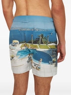 Beachwear Short de bain Bulldog photographic Orlebar Brown Bleu Homme