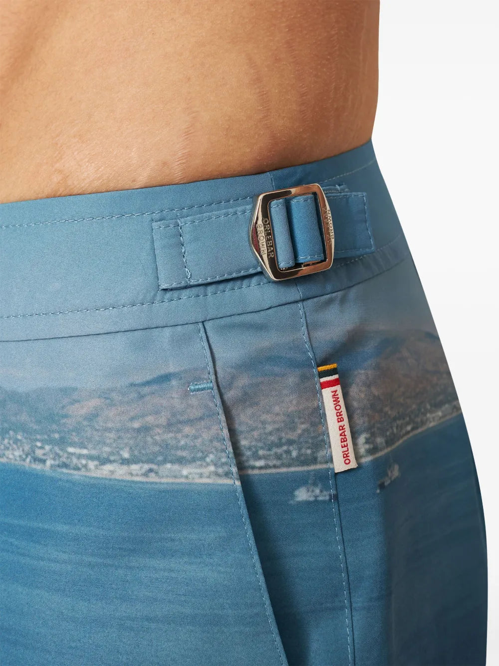 Beachwear Short de bain Bulldog photographic Orlebar Brown Bleu Homme