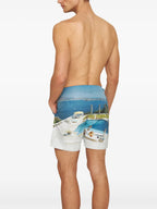 Beachwear Short de bain Bulldog photographic Orlebar Brown Bleu Homme