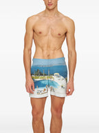 Beachwear Short de bain Bulldog photographic Orlebar Brown Bleu Homme