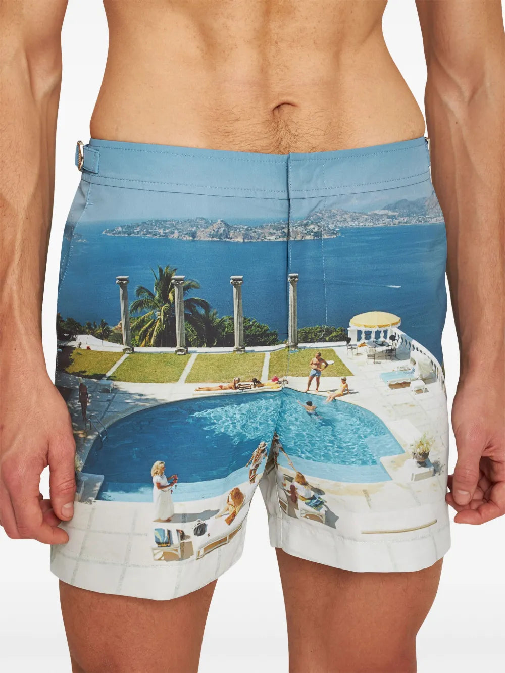 Beachwear Short de bain Bulldog photographic Orlebar Brown Bleu Homme