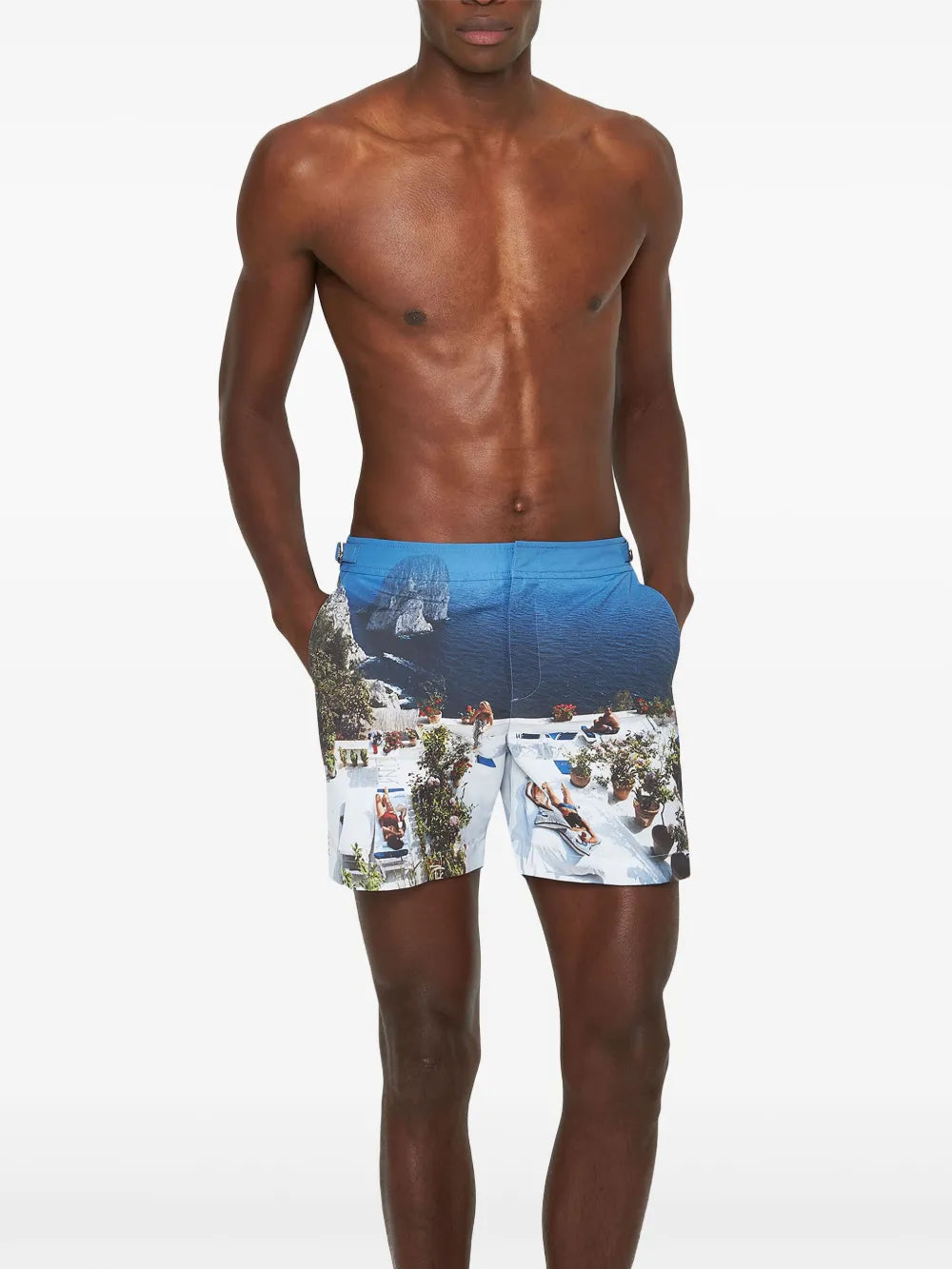 Beachwear Bulldog Photographic Swim Shorts Orlebar Brown Blue Homme