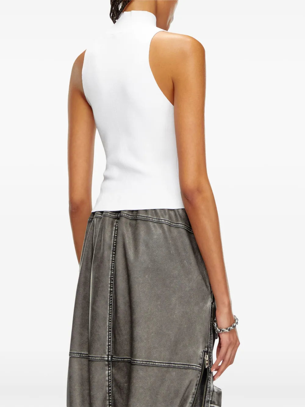 Tops Top M-Onervax with Mock Neck Diesel White Femme