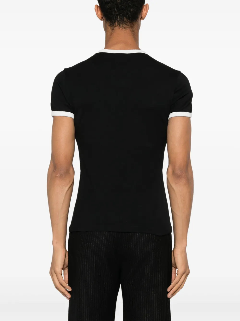 Camisetas T-shirt de Contrastante Assinatura Courrèges Preto Homme