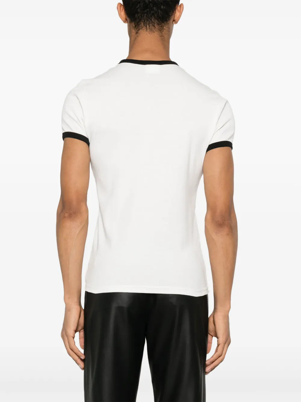 Camisetas T-shirt de Assinatura em Contraste Courrèges Branco Homme