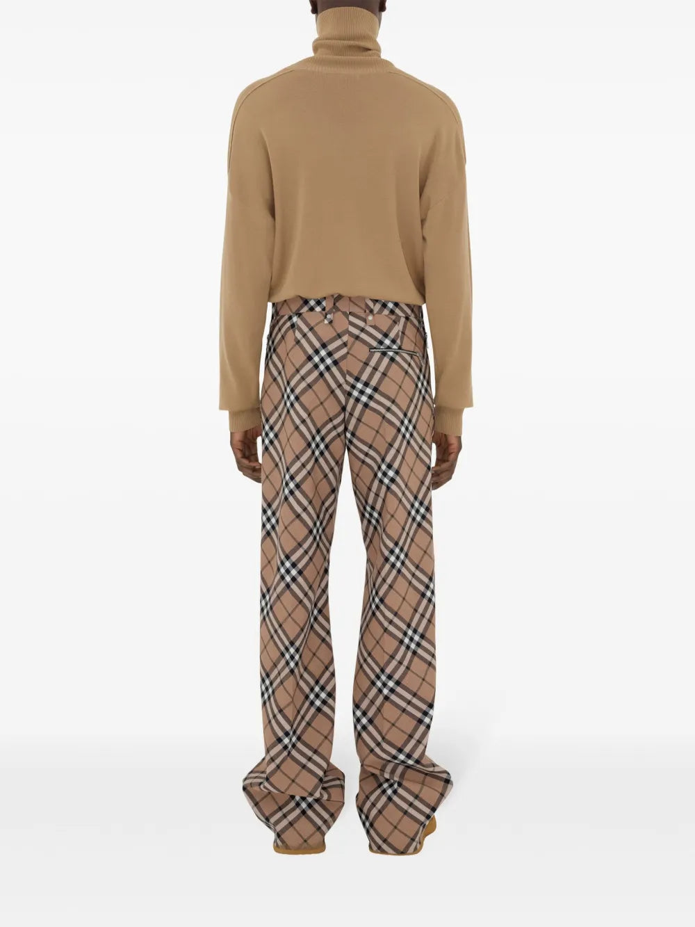 Pantalones Pantalones a Cuadros Burberry Beige Homme