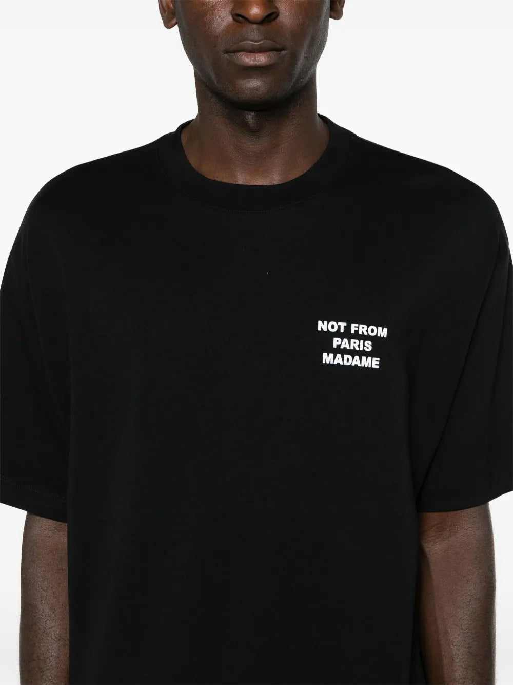 T-shirt T-shirt Nera con Slogan Drole De Monsieur Nero Uomini