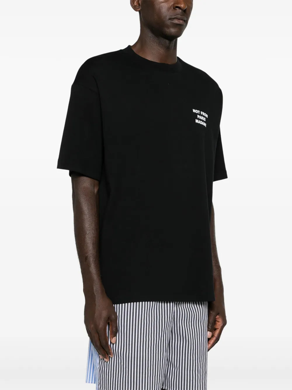 T-shirt T-shirt Nera con Slogan Drole De Monsieur Nero Uomini