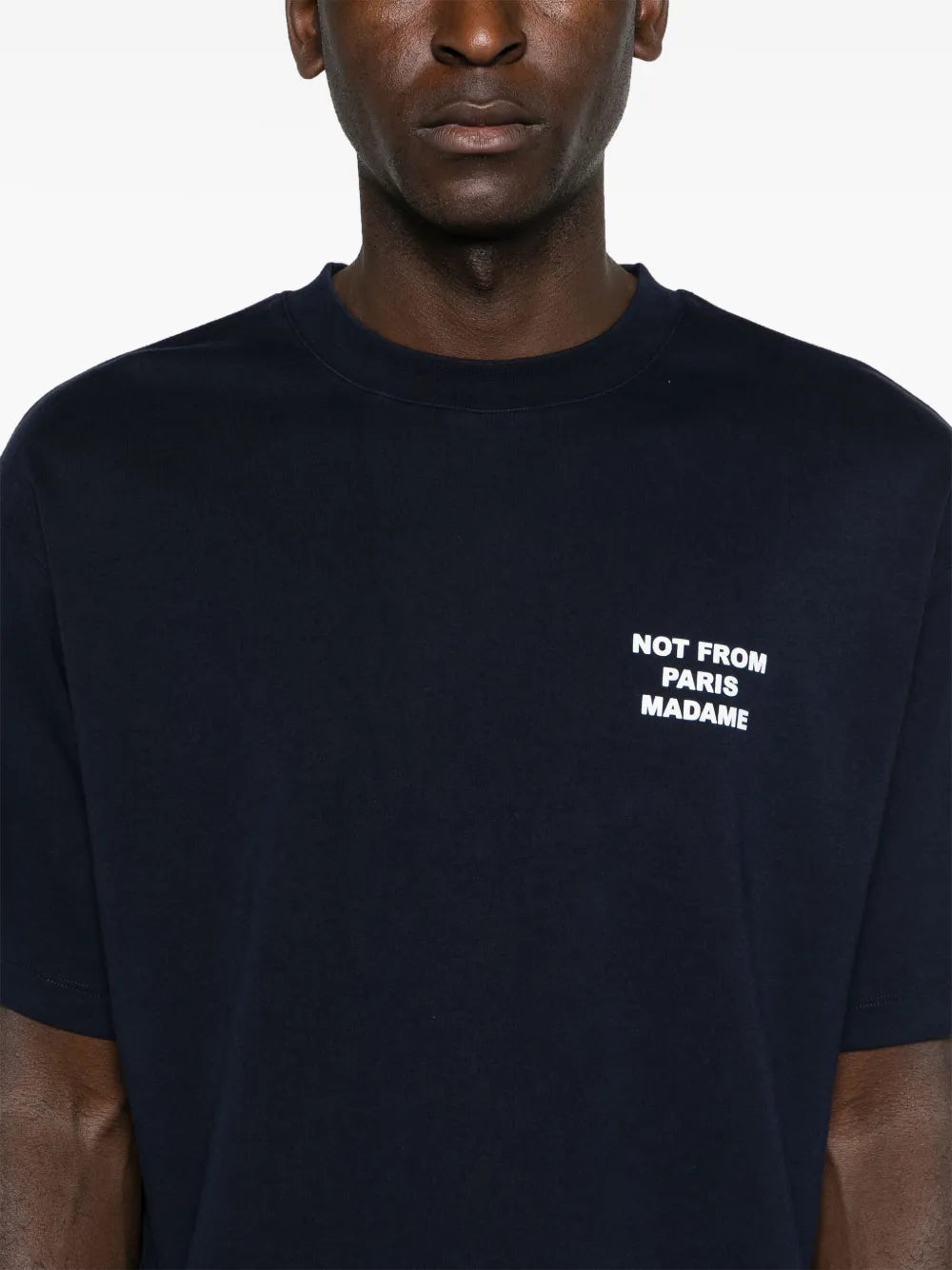 T-shirts Navy Blue Slogan T-Shirt Drole De Monsieur Dark blue Homme