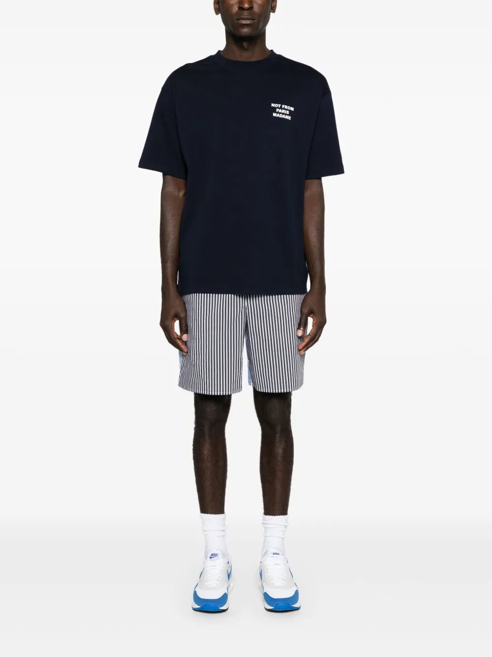 T-shirts Navy Blue Slogan T-Shirt Drole De Monsieur Dark blue Homme