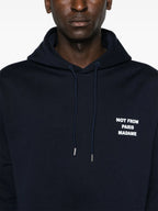 Sweatshirts Navy Blue Slogan Hoodie Drole De Monsieur Dark blue Homme