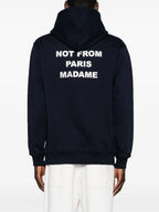 Sweatshirts Navy Blue Slogan Hoodie Drole De Monsieur Dark blue Homme
