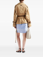 Manteaux Trench court Prada Beige Femme