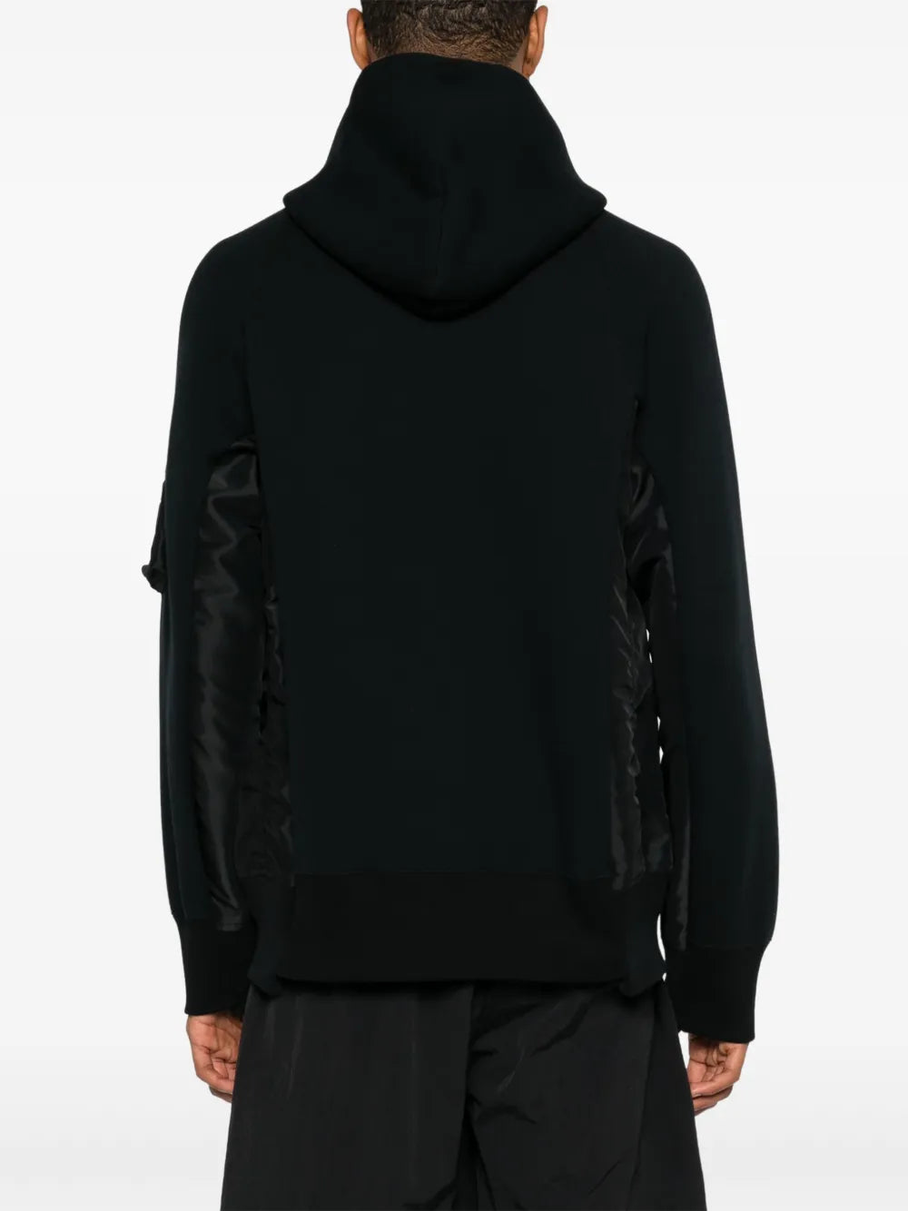 Sweatshirts Sweat zippée bi-matière Sacai Noir Homme