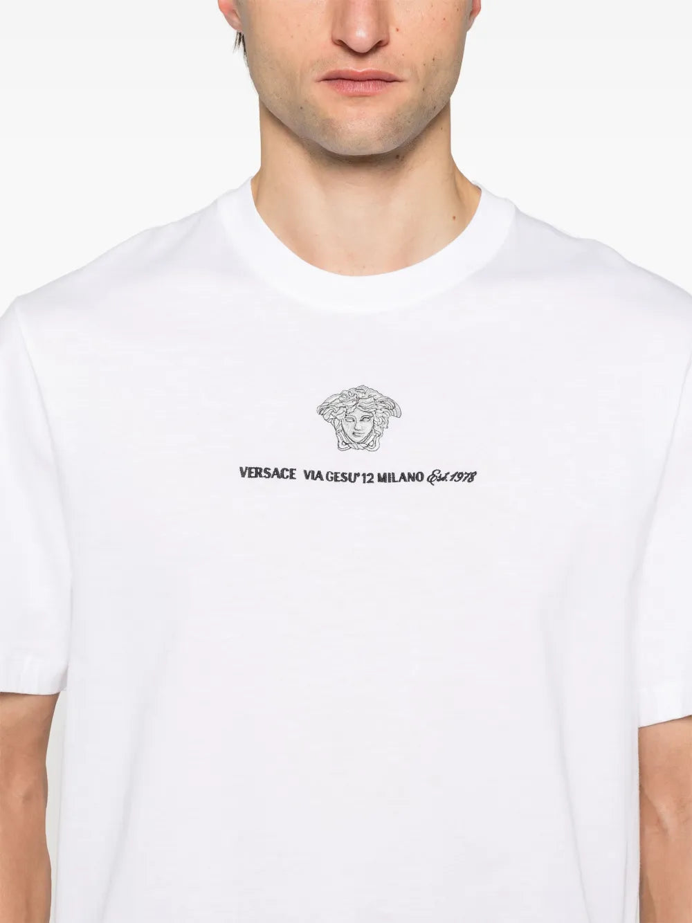 T-Shirts Via Gesu T-Shirt Versace Weiß Homme