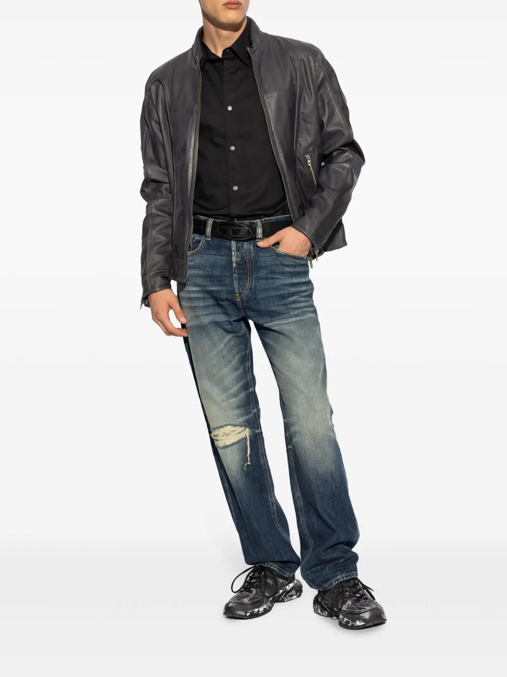 Shirts S-Fitty-A Black Shirt Diesel Black Men